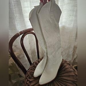 Tall White Cowgirl Boots